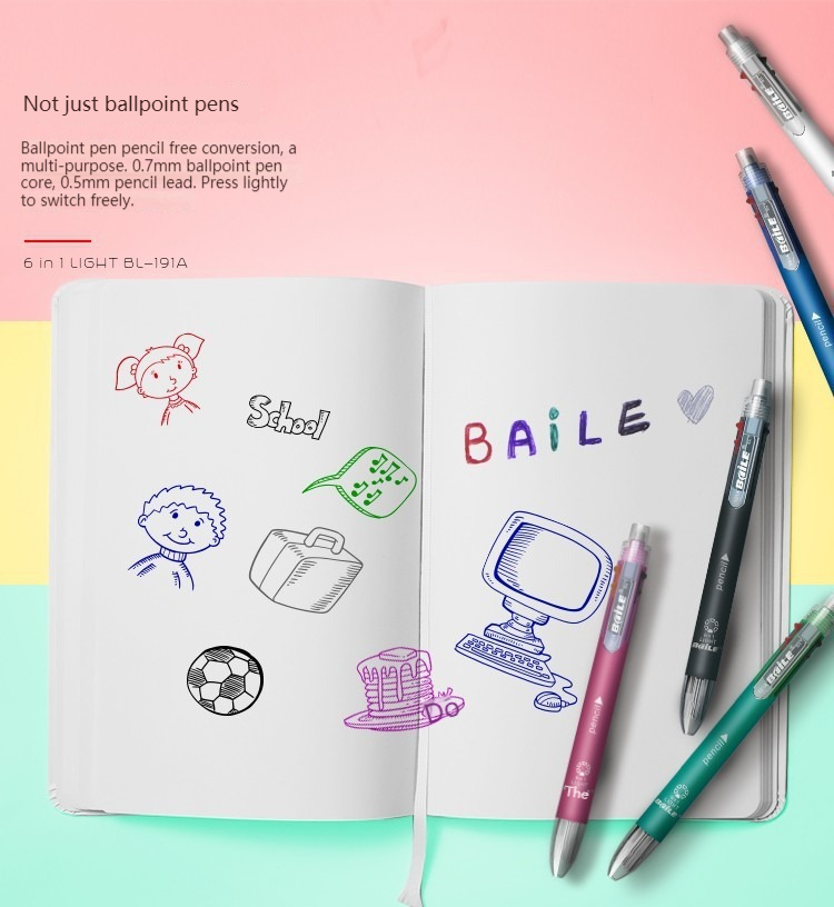 6 في 1 متعدد الألوان قلم حبر ج - مراجعة Staedtler Pencil Lumocolor وسعره